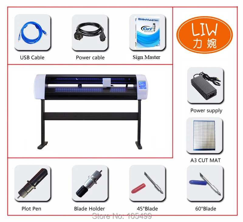 US $889.00 60 Automatic Contour Cutter Plotter With USB Driver And CCD Camera