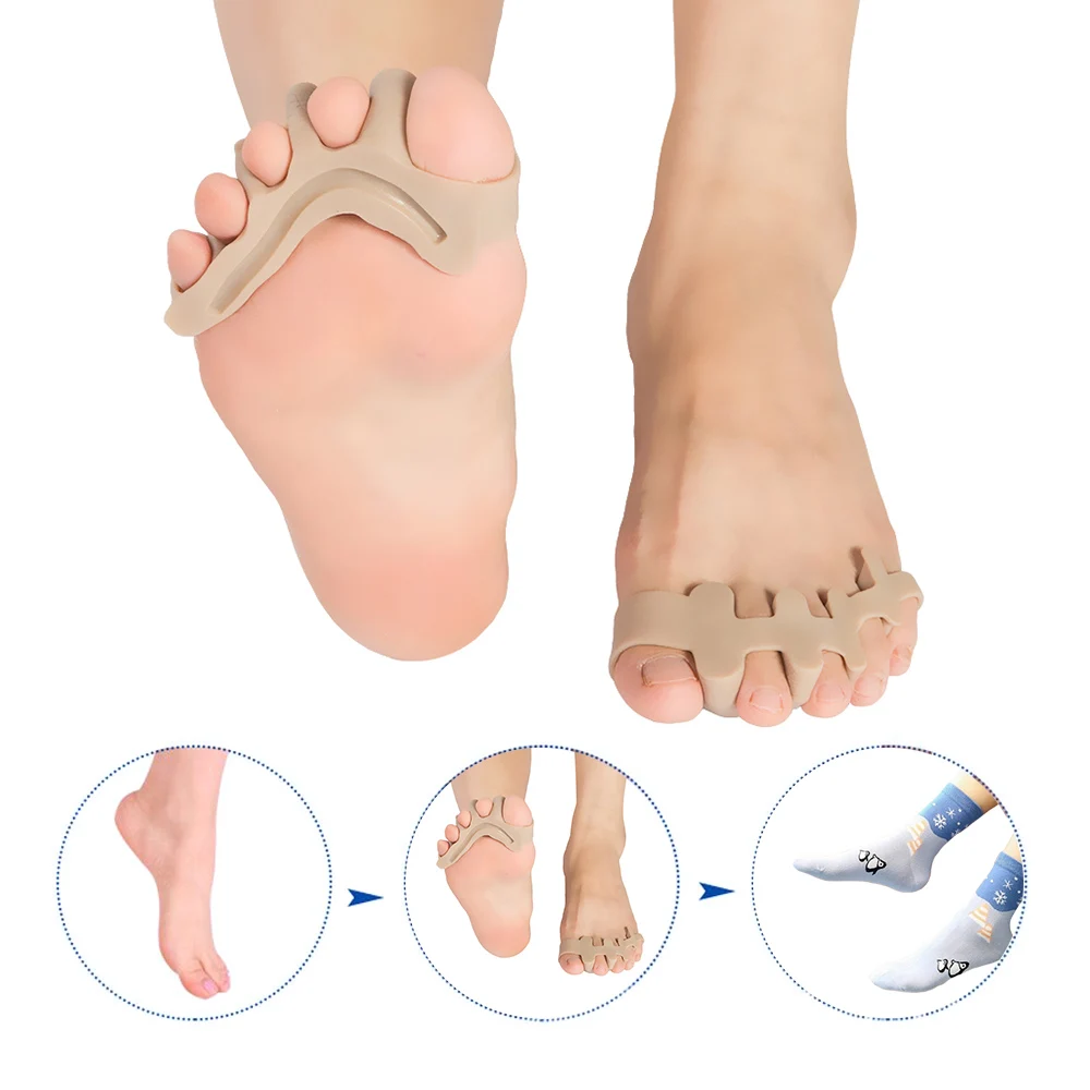 

Silicone Toe Separators Straightener Toe Corrector Spacer Spreader Stretchers for Bunion Relief Hammer Toes Toe Correction