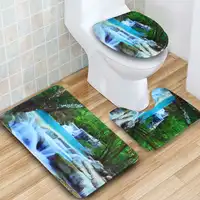 3D Waterfall Scenery Waterproof Shower Curtain 2