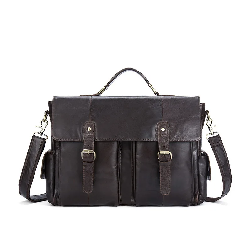 

Genuine Leather Men Bags Mens Business Briefcase Vintage Men's Messenger Bag Casual Shoulder Bag Portfolio Shoulder Bags For Men