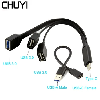 

Type C To 3 Port Hub USB 3.0 C To 1 Port USB 2 Ports USB With C To USB-A Cable Connector Splitter Adapter For PC Macbook Xiaomi