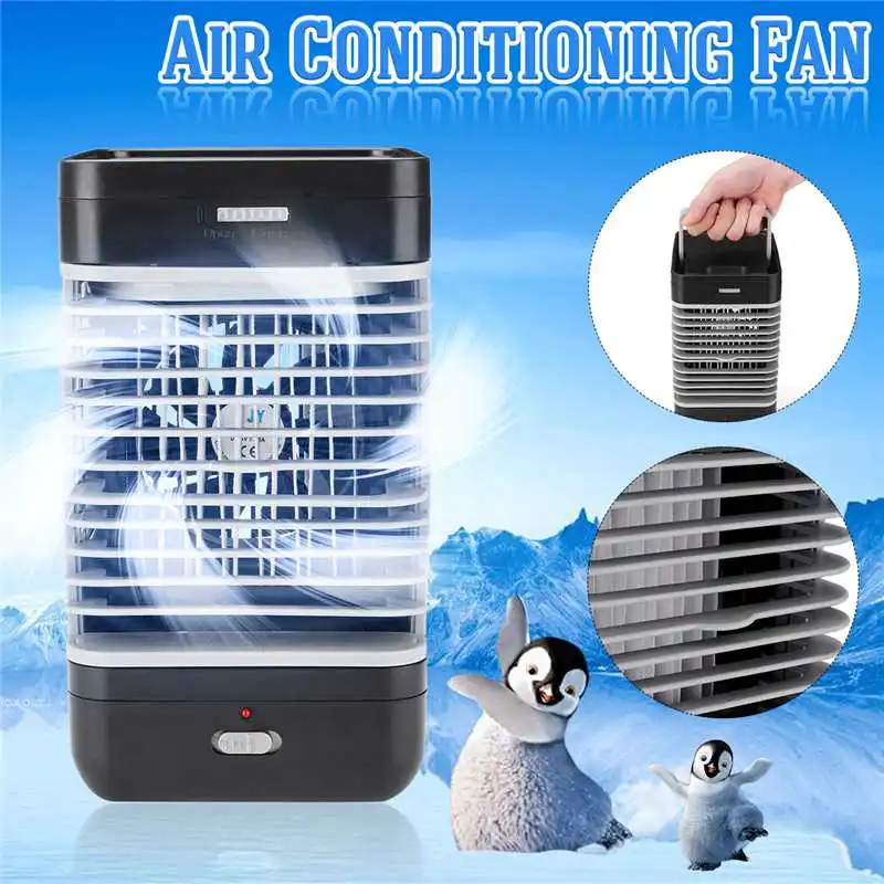 

2019 USB Mini Portable Air Conditioner Humidifier Purifier Light Desktop Air Cooling Fan Air Cooler Fan for Office Home AC220V