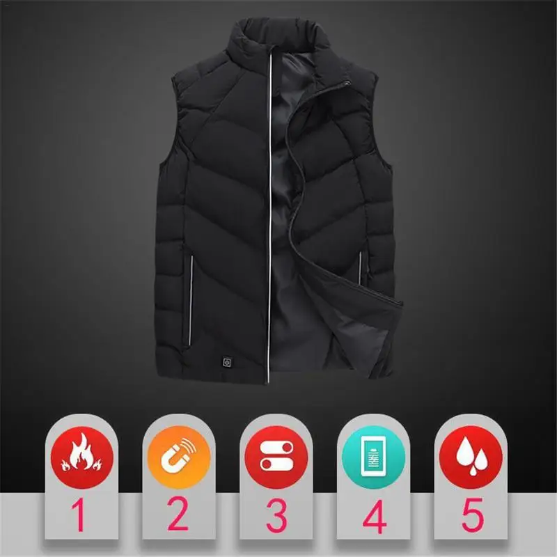 

USB Charging Heating Vest Heated Vest Washable Size Adjustable USB Charging Heated Clothing Outdoor Coat