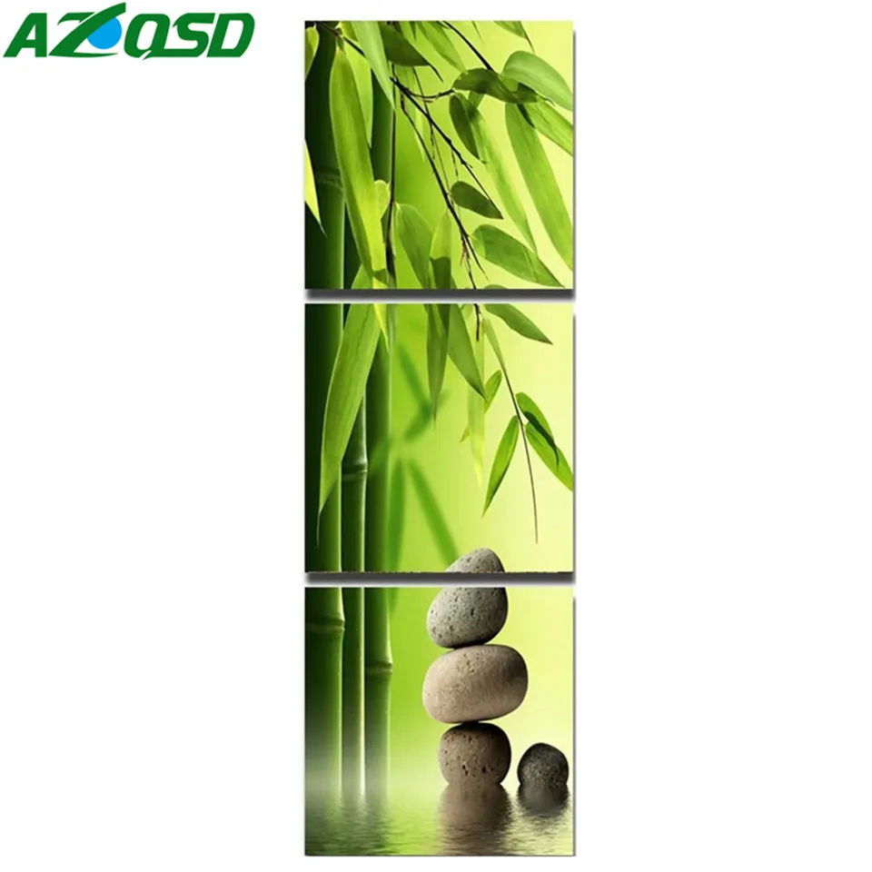 

AZQSD Multi-picture Combination 3pcs/set Diamond Painting Full Drill Home Decor Needlework Diamond Embroidery Landscape Handmade