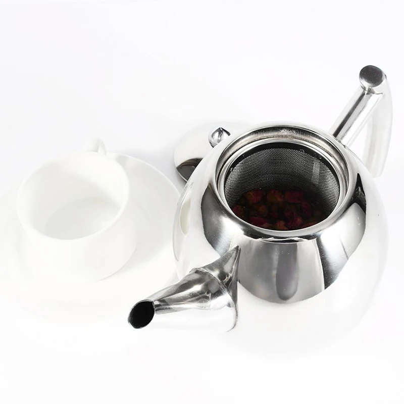1Л прочный чайник из нержавеющей стали кофейник чайник с фильтром большой емкости пуэр чайный пакет зеленый чай Tieguanyin