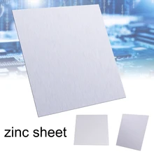 Nova 1 Pcs 100x100x0.5mm Alta Pureza Zn Zinco Puro Placa de Folha De Folha De Metal Para A Ciência para as Peças da Ferramenta