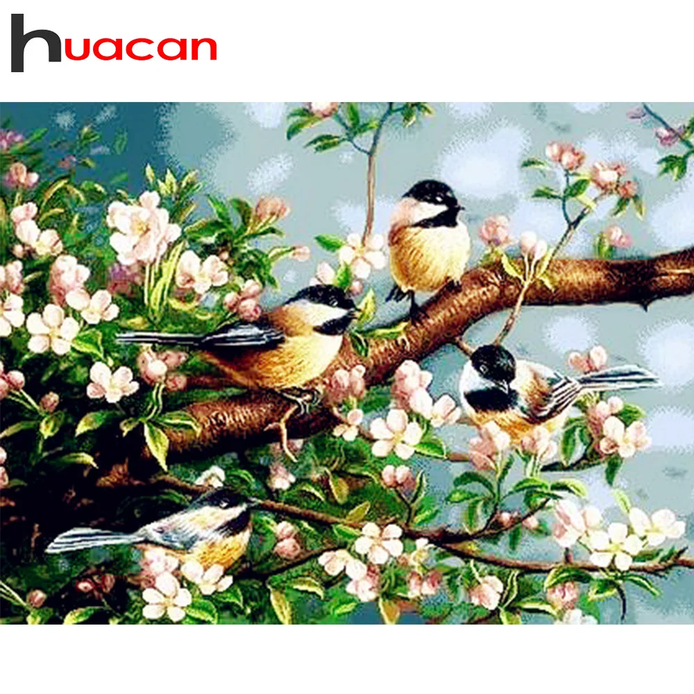 Алмазная живопись Huacan 5d картина с пейзажем стразы Вышивка Птицы хобби и мозаика