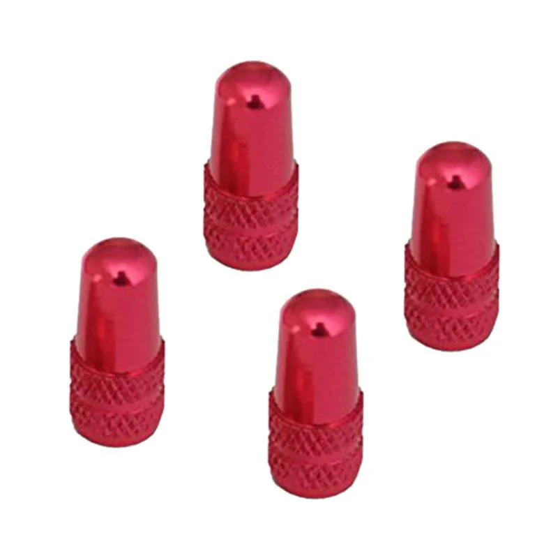 

4x Bicycle high Pressure CNC Aluminium Valve Caps - Red