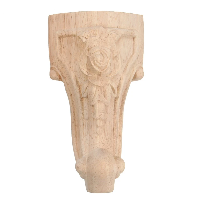 

4pcs/lot 12x6cm European Furniture Foot Carved Wood Tv Cabinet Seat Foot Bathroom Cabinet Legs