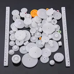 ELEG-75pcs Тип PC Crown gear одиночное двойное снижение червячного колеса вверх маленькие части DIY Шестерня для робота умного автомобиля