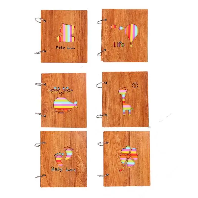 

6 /8Inch 100 Sheets Wooden DIY Scrapbook Photo Album Weeding Travel Baby Album Craft Handmade Craft Paper Wedding Memory Photo