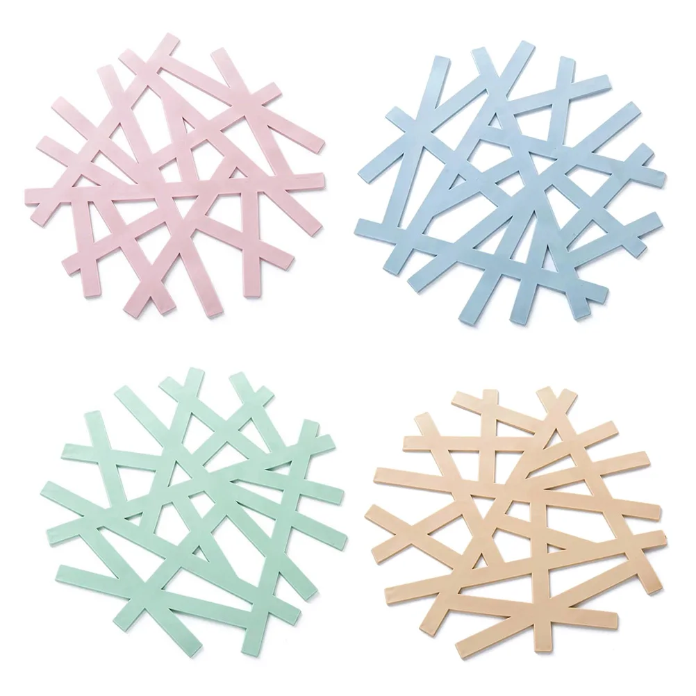 4PCS Trivets With Creative Bird Nest Shape And Hollow Out Design For Dining And Kitchen Table