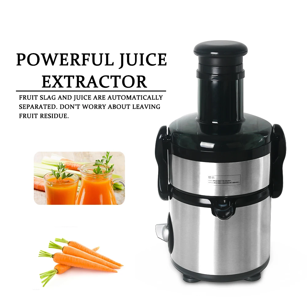 2000ML Capacity Fruit Juicer Machine Masticating Vegetable Kitchen Appliances Stainless Steel Fruit Juice Separation Blender