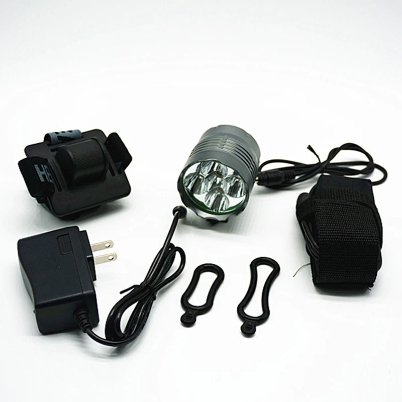 

5x CREE XM-L T6 LED Bicycle Light Bike Cycling Camping Headlamp 4 *18650 batte