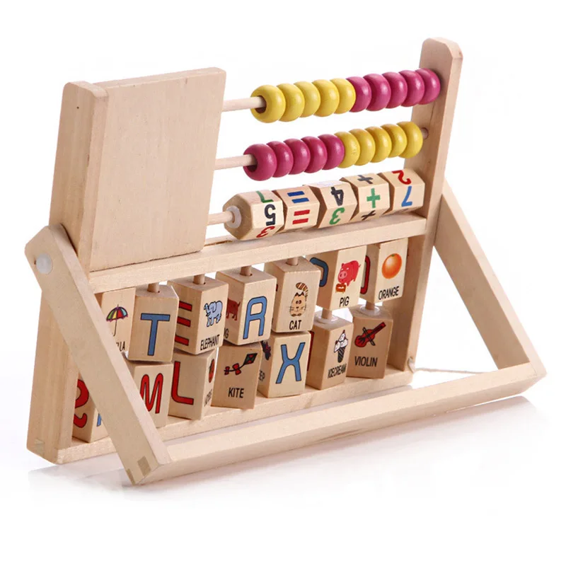 Children Baby Learning Developmental Versatile Flap Abacus Kids Wooden Toys YJS Dropship
