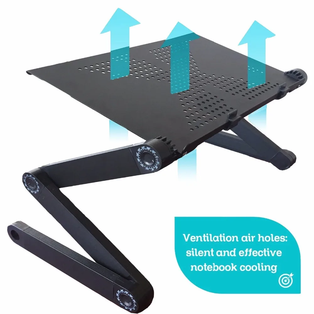 

Adjustable Portable Laptop Table Stand Lap Sofa Bed Tray Computer Notebook Desk bed table