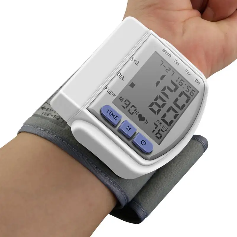 

New Digital LCD Wrist Blood Pressure Monitor Heart Beat Rate Pulse Meter Measure medical equipment Health Care Hot Selling