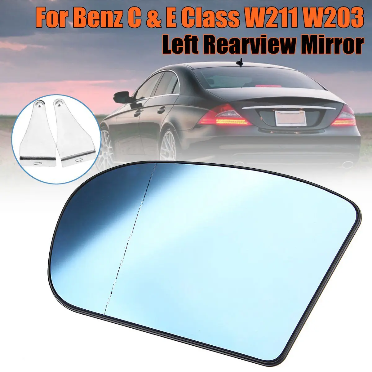 Пара автомобиля боковое зеркало заднего вида голубое антибликовое зеркало заднего вида с подогревом стекло для Benz C& E класс W211 W203