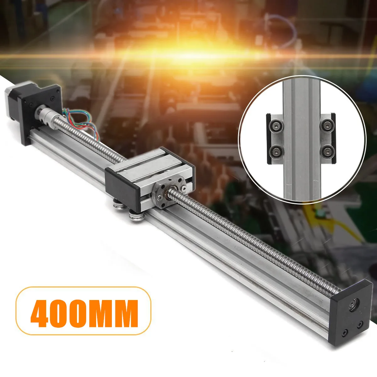 

400MM Long Stage 1204 Ball Screw CNC Linear Slide Stroke Actuator Stepper Motor DIY Linear Motion Milling