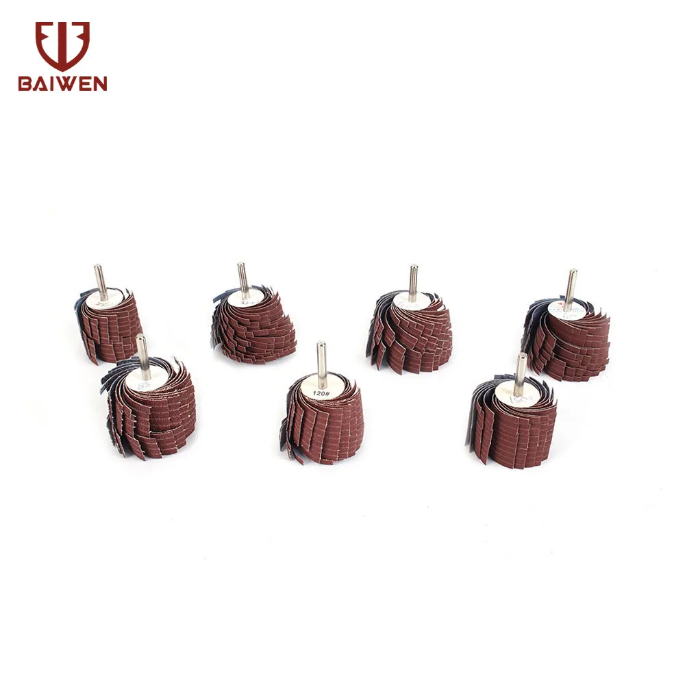Sanding Flap Wheels Emery Cloth Silk Wheel Wood Polishing Tool 6mm Shank 80-600 Grit Sanding Flap Wheels Emery Cloth Silk Wheel Wood Polishing Tool 6mm Shank 80-600 Grit