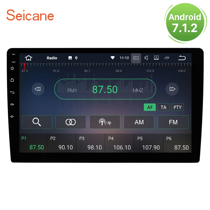 

Seicane 10.1" HD 1024*600 HD Touchscreen Android 7.1/8.1 Universal Car Radio Quad-Core 1GB 2Din Auto Audio Support Backup Camera