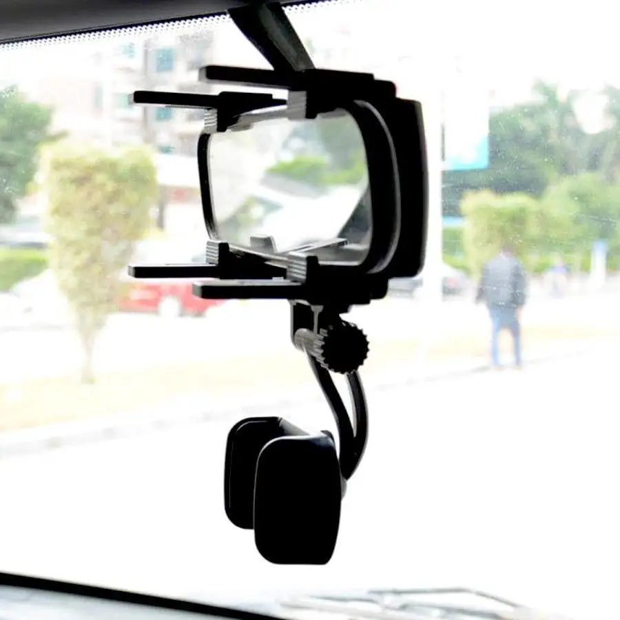 360 градусов Автомобильное зеркало заднего вида телефон gps держатель Универсальный Авто безопасный солнцезащитный козырек навигация DVR держатель вождения кронштейн для регистратора r15