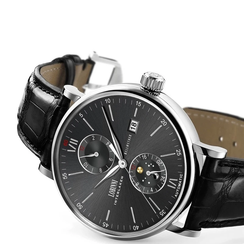 LOBINNI мужские часы люксовый бренд наручные часы Япония Импорт Автоматические Механические MOVT часы для мужчин сапфир relogio masculino L1017-2