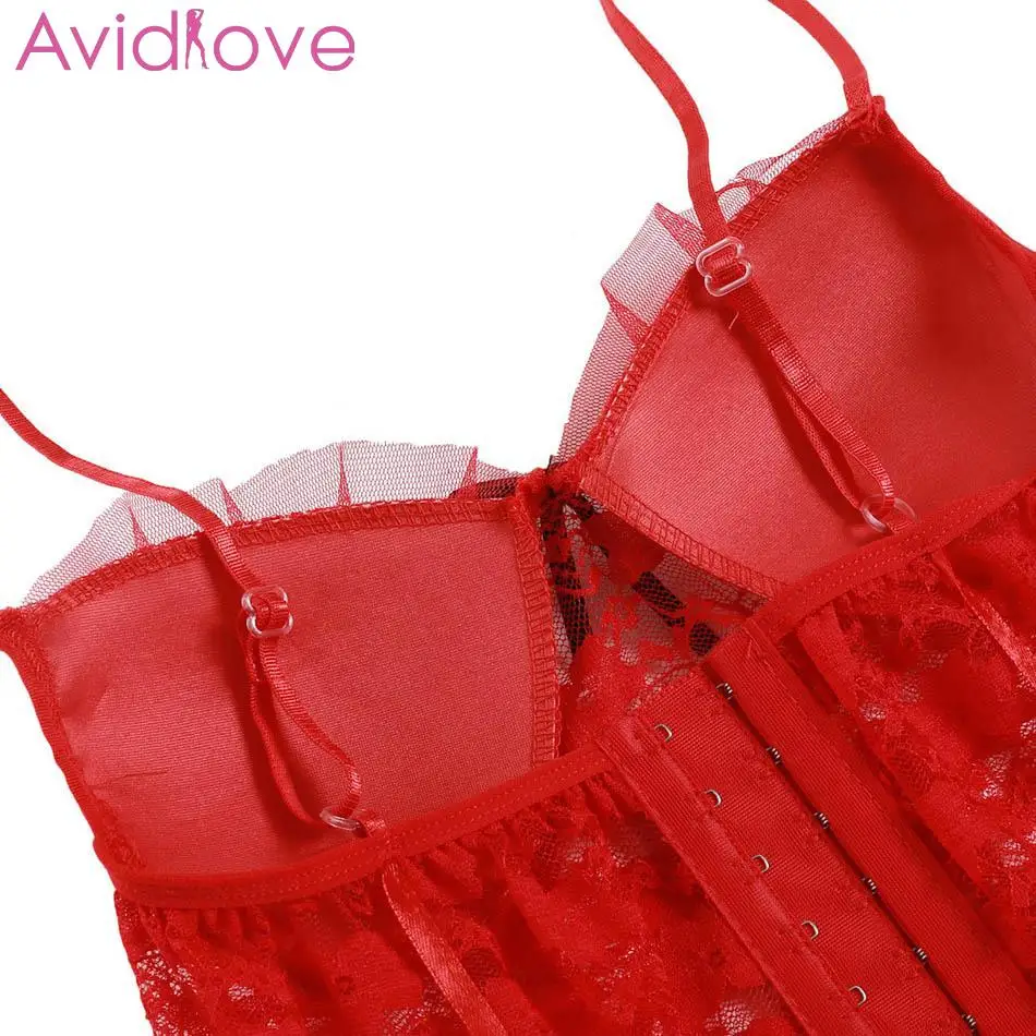 Avidlove женское сексуальное нижнее белье Babydoll пижамы стринги трусики кружевной