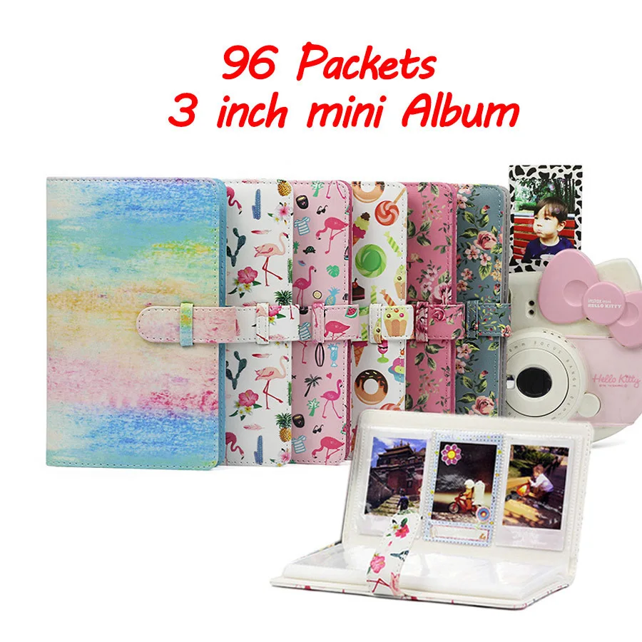 Защитный чехол для камеры CAIUL Fujifilm Instax Mini 8 9 из искусственной кожи с 96 карманами 3