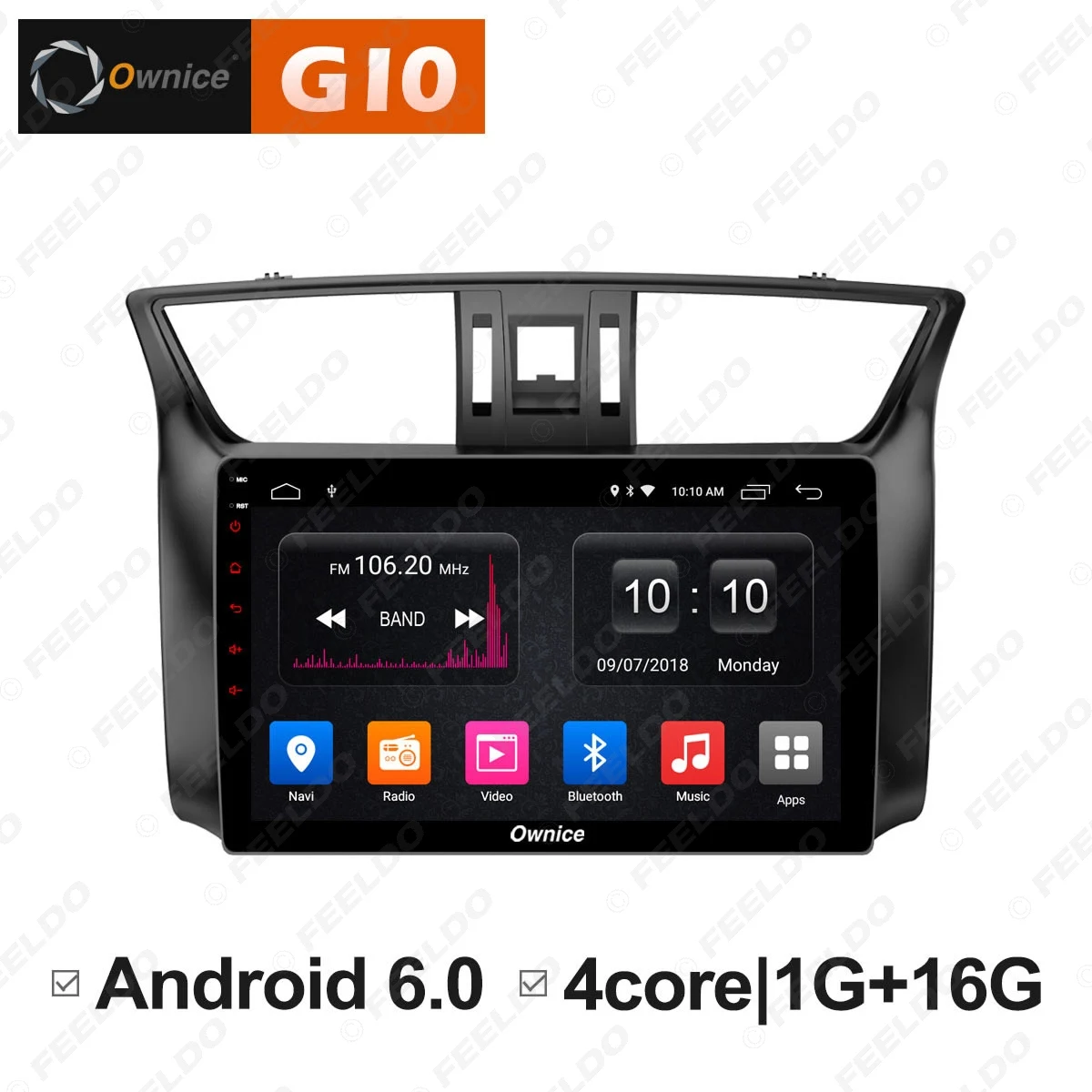 

FEELDO 10.1" 2.5D Nano IPS Screen Android 6.0 Octa Core/DDR3 2G/32G/4G LTE Car Media Player With GPS/FM/AM For Sylphy 2012-2015
