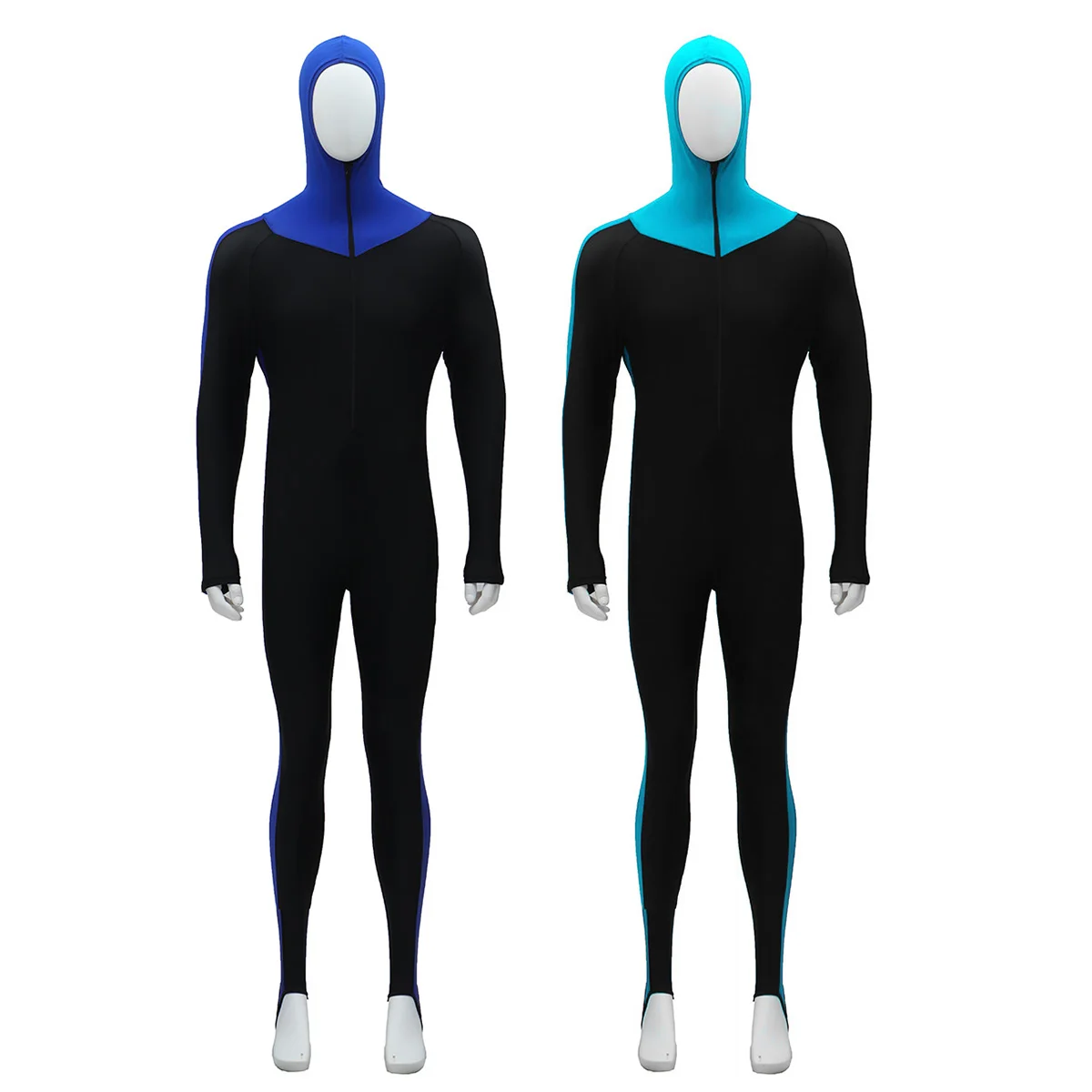 الجلد الغوص بذلة قطعة واحدة مع هود الانتقال UV proction الرجال بدلة غطس كامل الجسم طويلة الأكمام تصفح الغوص الغوص بدلة غطس