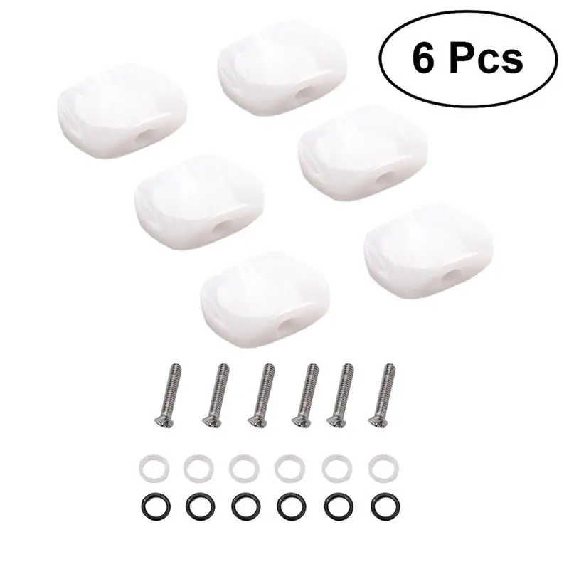 

6 PCS/ Pack String Tuning Pegs Tuner Machine Heads Replacement Plastic Keys Buttons for Classic Acoustic Guitar
