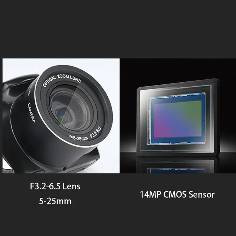 24 мегапиксельная HD камера видеонаблюдения телефото Объективы для цифровой зеркальной камеры с 14MP CMOS 20 раз цифровой зум однообъективных зеркальных фотокамер 3," сенсорный экран