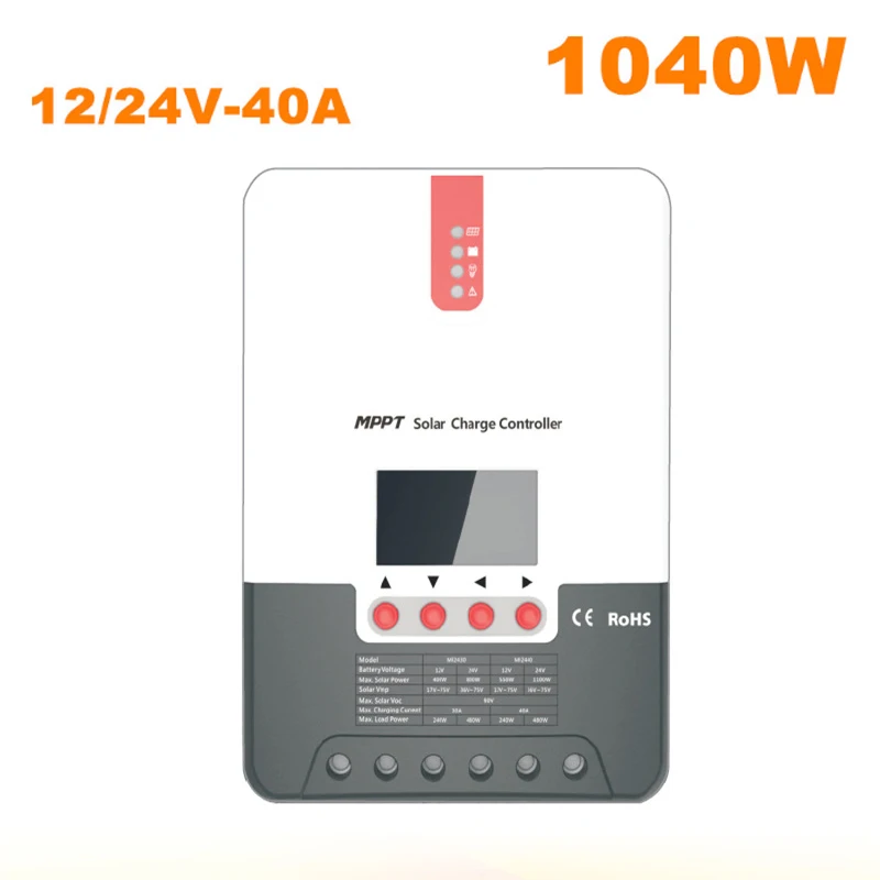 MPPT Солнечный контроллер заряда 40A 30A ЖК регулятор 24V солнечное зарядное
