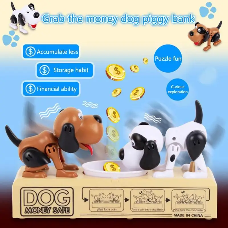 Автоматический палантин для щенков, копилка, коробка для денег, любящий подарок для голодной поедающей собаки, Банко, копилка, мультяшная копилка