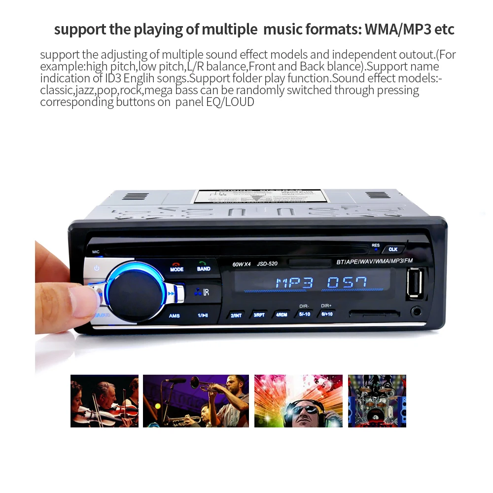 (WISH) Автомобильный MP3 плеер с Bluetooth картой USB дисковый аппарат автомобильная