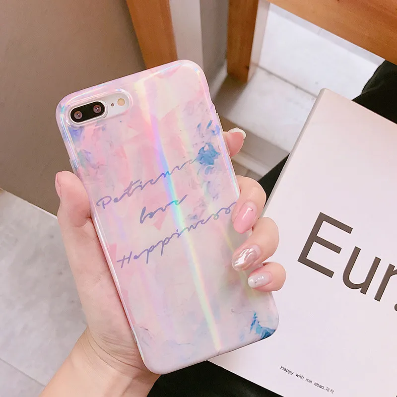 Xindiman Модные женские чехол для iphone7 крышка лазерной Аврора iphone6 6s 6 plus 7 8 8plus
