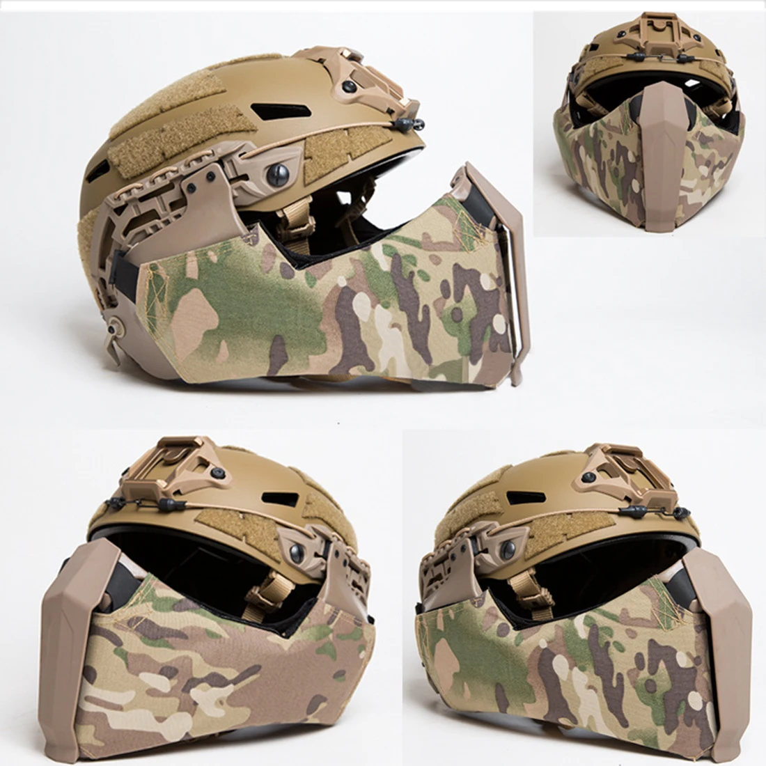 

FMA FOR Airsoft Breathable Mandible Half Face Mask for Helmet Rail FOR Ops-Core FAST MT Super High Cut and XP High Cut Helmets