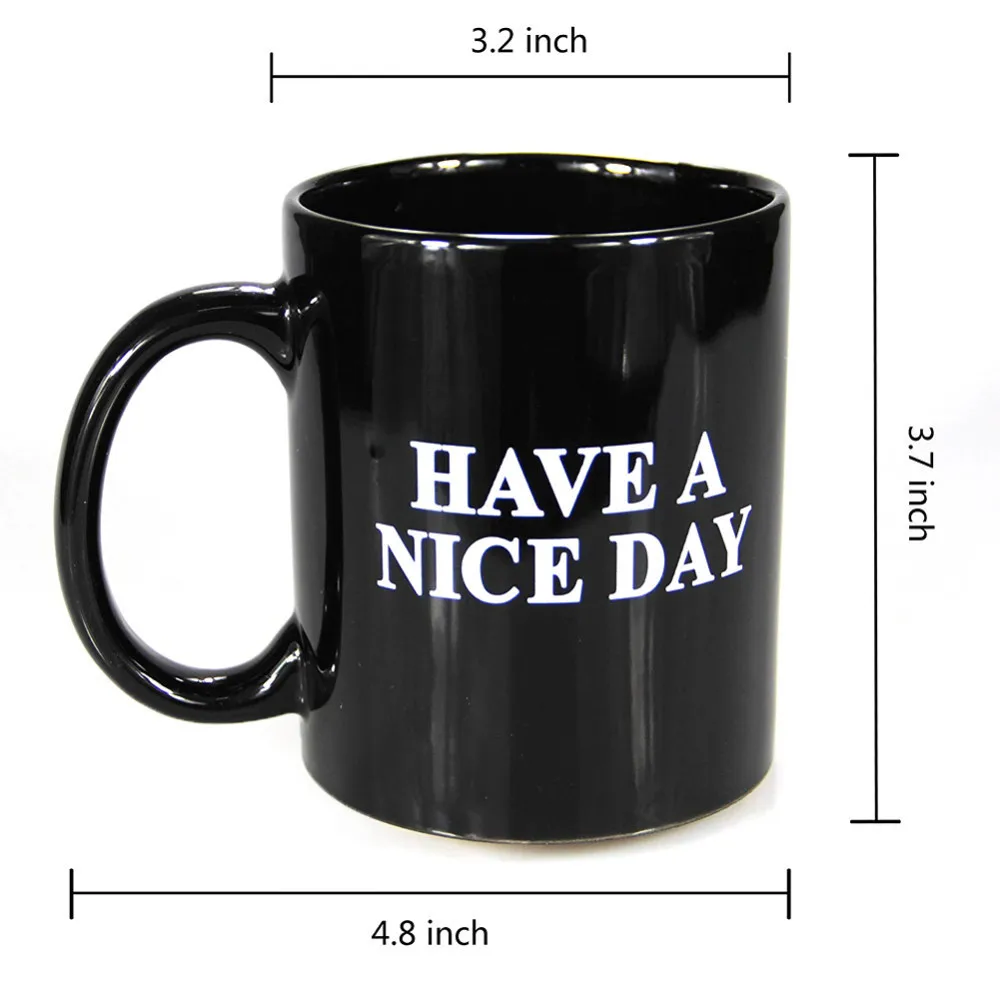 Cena Twórczy miłego dnia kubek kawy środkowy palec zabawny kubek do herbaty sok mleko butelka na herbatę nowości na prezent podróżne kubki do kawy B4