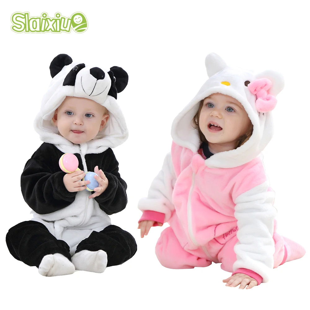 SLAIXIU Cute Animal Hooded Baby Rompers For Babies Boys Girls Clothes Newborn Clothing Toddler Jumpsuit Infant Kids Costume SLAIXIU Cute Animal Hooded Baby Rompers For Babies Boys Girls Clothes Newborn Clothing Toddler Jumpsuit Infant Kids Costume