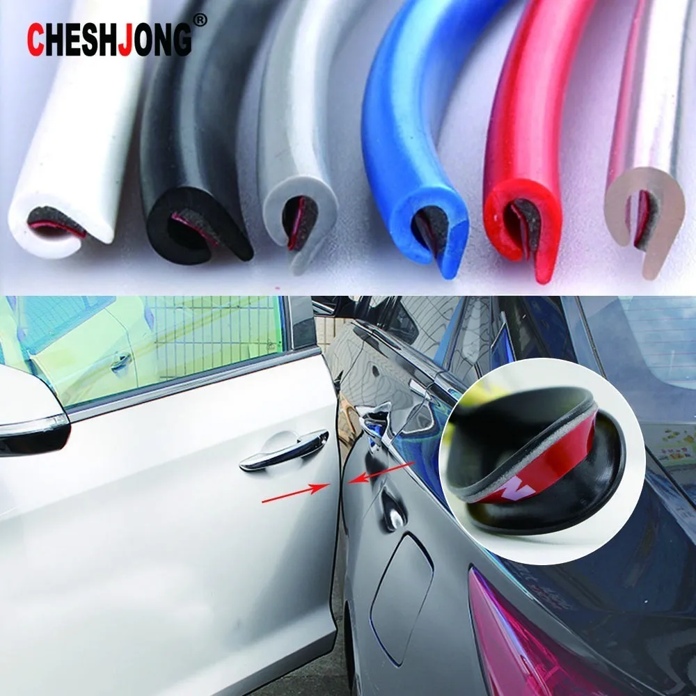 

5M Rubber Car Door Trunk Lip Edge Seal Protectors Seal Strip Push-on Waterproof Anti-Noise Moulding Trim Strips Auto Styling
