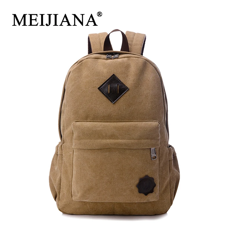 

MeiJiaNa New Middle School Canvas Backpack Unisex Backpack Travel Canvas Bag Outdoor Student Bag 2019