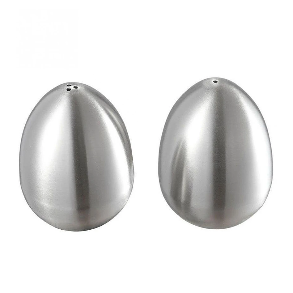 Hot Sale Stainless Steel Egg Shaped Salt Pepper Shaker Table Server Kitchen Gadgets Herb Spice Tools | Дом и сад
