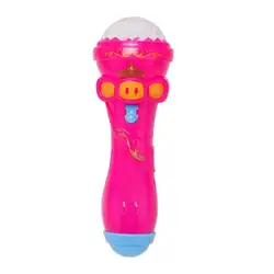 Творческий микрофон модель освещение игрушечные лошадки беспроводной Музыка Караоке мигает проектор майка детская игрушка подарок ко Дню