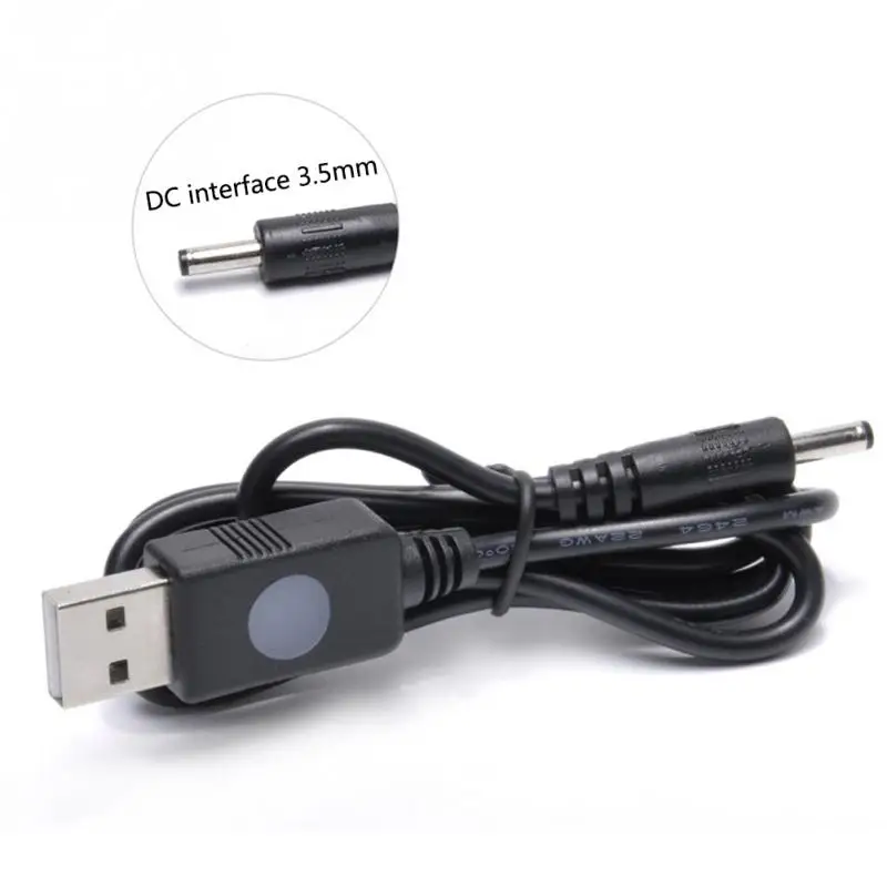 

80CM Lenth DC 3.5 mm Multi-function Headlamp LED Flashlight Charger Wire Computer USB Head Torch Charging Cable