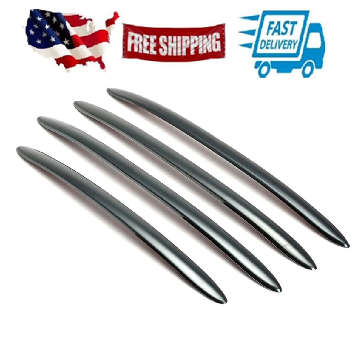 cheap 4Pcs Set Black Side Door Handle Cover Stripe Trim For BMW 5 series F10 F18 F11 2011 2017 Car Auto Exterior Door Handles Frame