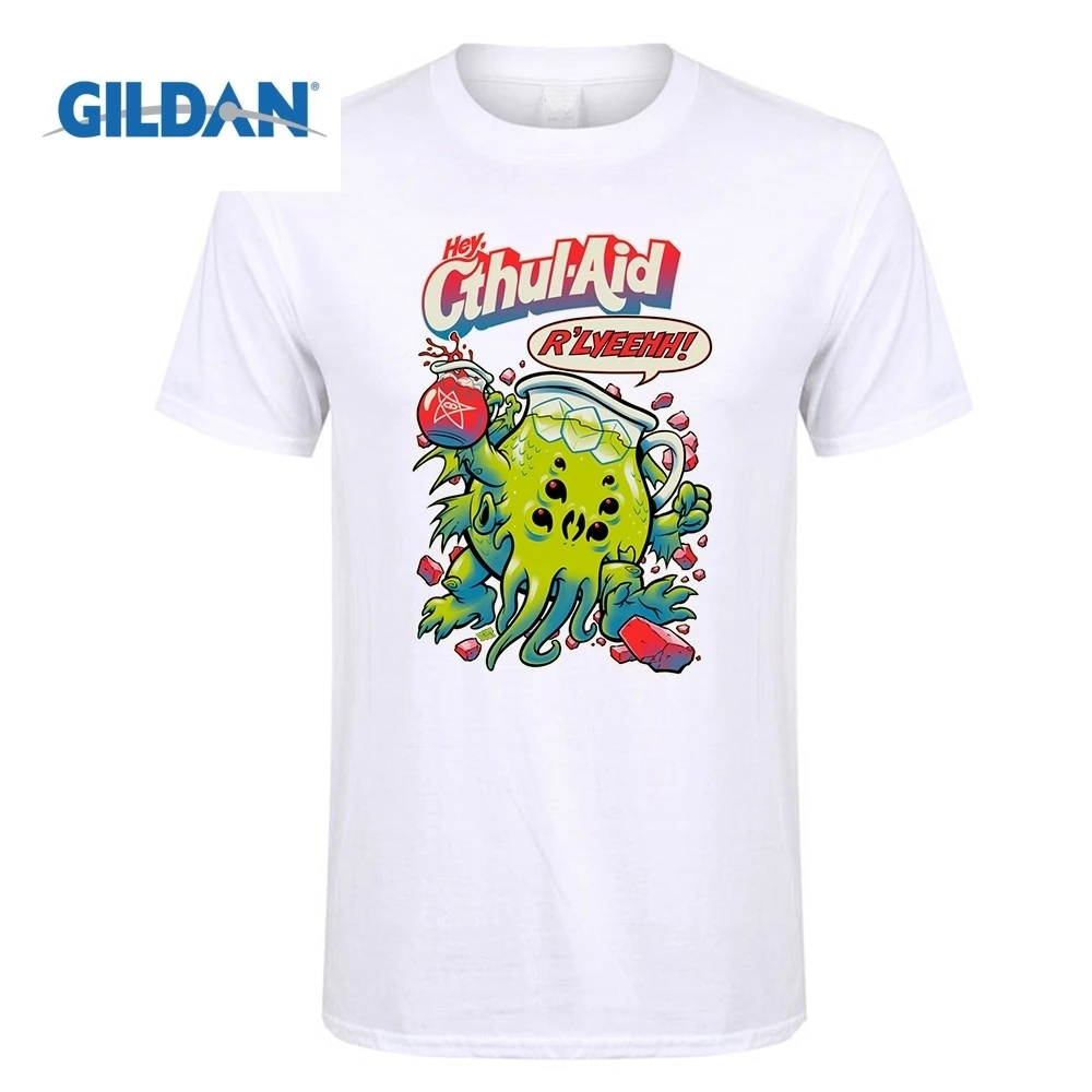 

GILDAN Cthulhu Short T Shirt CTHUL-AID Men Short Sleeve T-Shirt Personalized Men's T Shirt Wholesale
