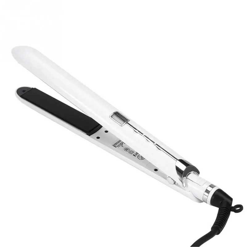 

100-220V Women Professional Ceramics Tourmaline Hair Straightener Curler with Professional LCD Display Hair Styling Tool US Plug