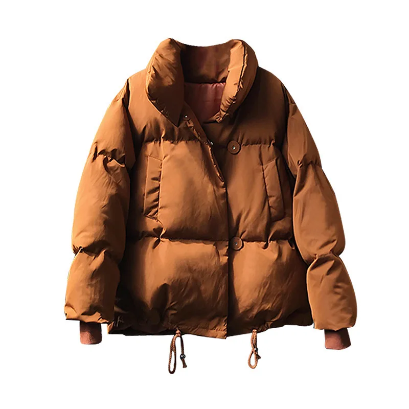 Bas Femmes Vêtements Le De Manteau Pain Coton Color Coton rembourré caramel D'hiver 2018 Black 1020 Meter Vers Veste temps Chaud Mode Lâche apricot glaze Green AXXdq