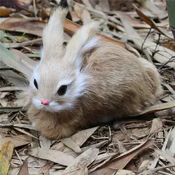 15 см Игрушечный Кролик Симпатичные белый мех реалистичные животного Пасхальный кролик реалистичные игрушки модель подарок на день